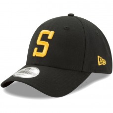 Men's Pittsburgh Steelers New Era Black The League Throwback 9FORTY Adjustable Hat 2800627